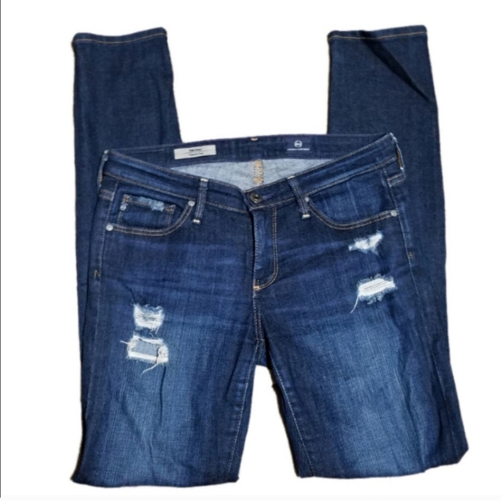 AG The Stilt Cigarette Jean Dark. Size 26
